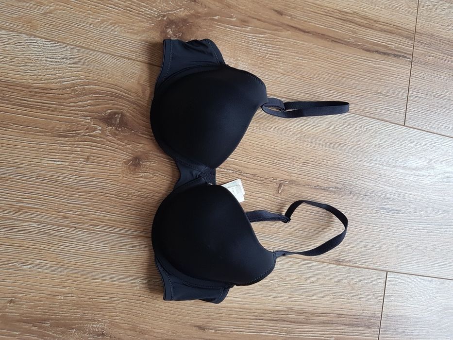 70B ECO Trina usztywniany biustonosz z fiszbinami stanik czarny