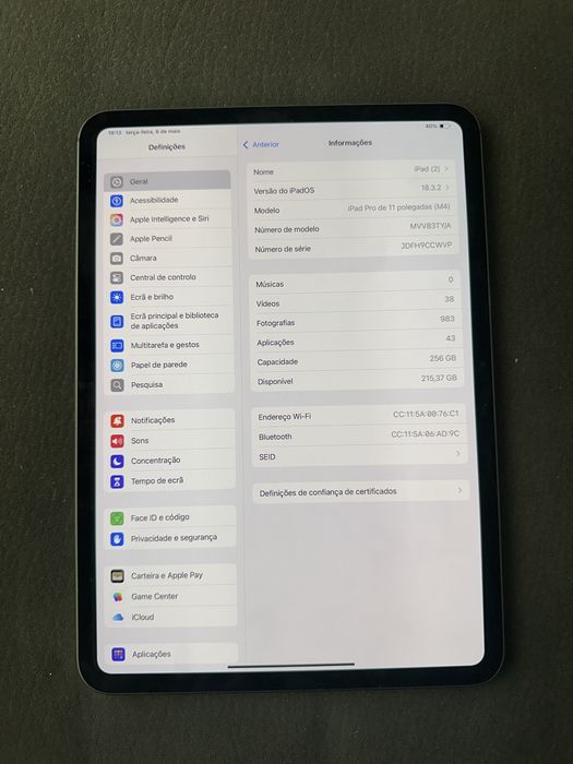 Ipad Pro 11 M4 256GB64284300018817123