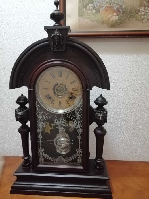 Relógio Ansonia Clock original (funcional, todas as peças originais)