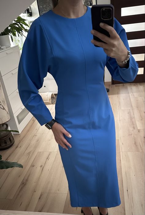 Sukienka Zara kobalt