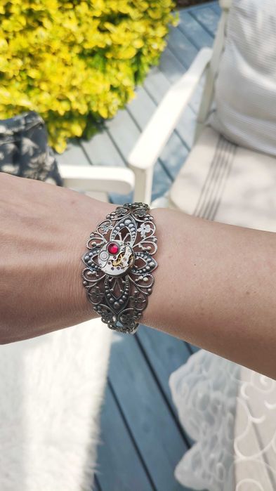 Bransoletka mechanizm steampunk