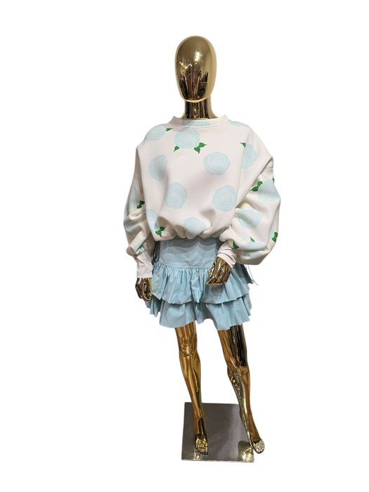 Bluza damska ecru BLOOM w kwiaty rozmiar uniwersalny Lavestino