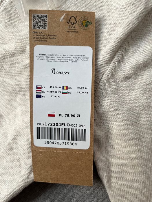 COCCODRILLO sweterek 92