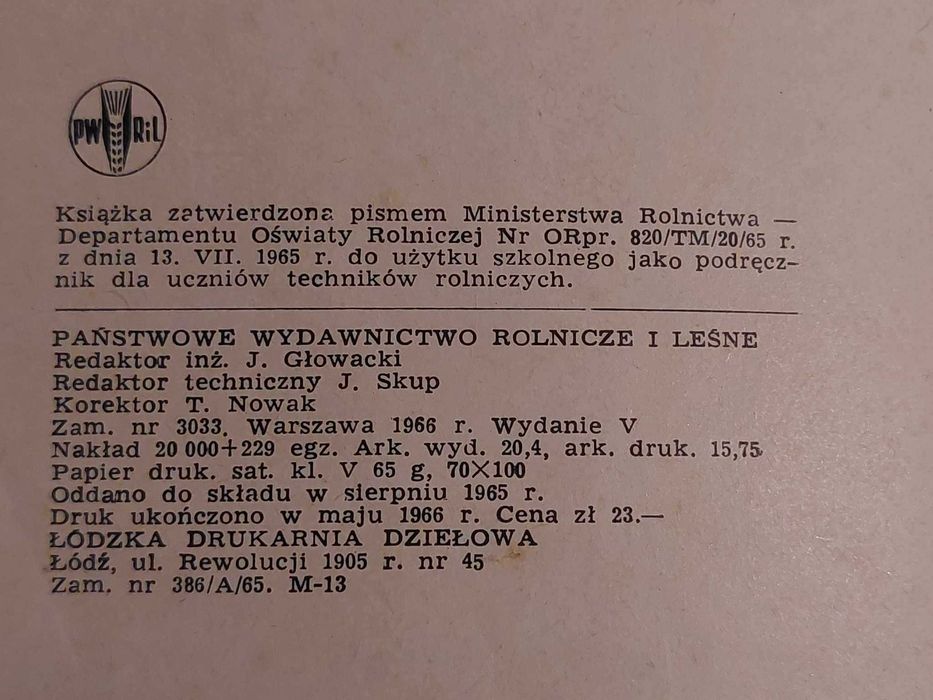 Zarys Maszynoznawstwa Rolniczego T.II