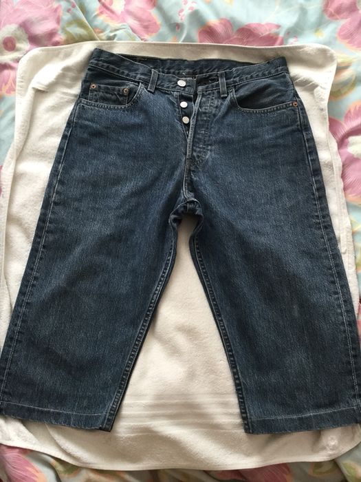 Spodnie męskie jeans bermudy levi strauss rozm. S/M