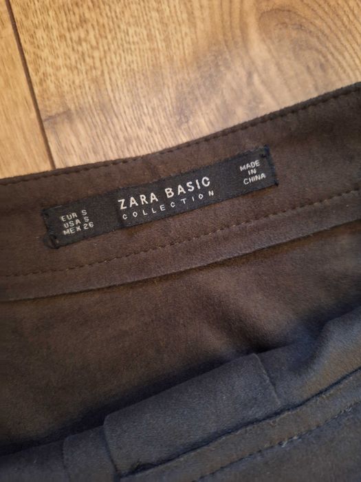 ZARA Spódnica jakby z zamszu roz 36 brązowa