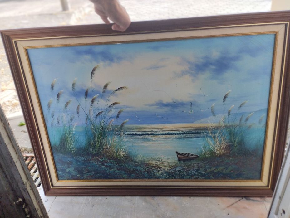 Quadro pintado a mão obra de arte