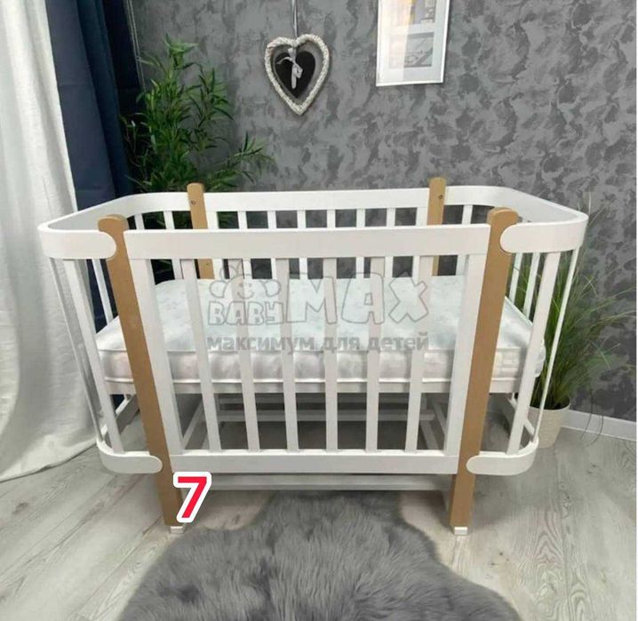 ДИТЯЧІ МЕБЛІ BabyMax з натурального БУКА: ЛІЖКО , МАТРАЦ та Комод