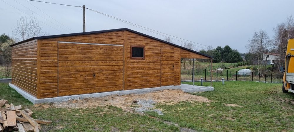 Garaz blaszak drewnopodobny 6x6 profil ocynk