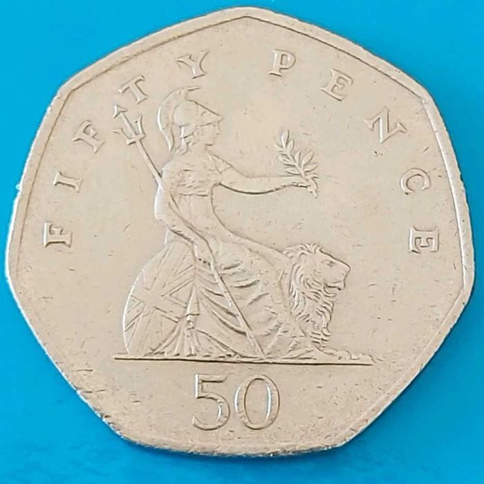 50 Pence de 1997, Reino Unido, Isabel II