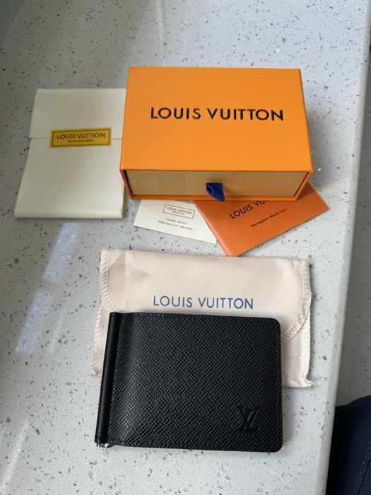 зажим  Louis Vuitton Slender из кожи Taiga