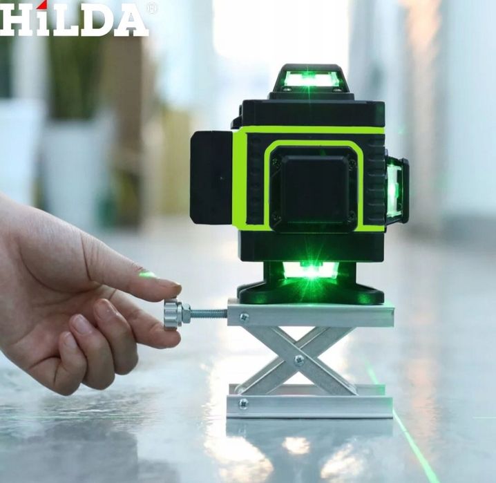 Poziomnica laserowa, zielony laser. Laser Hilda 16 liniowa Promocja