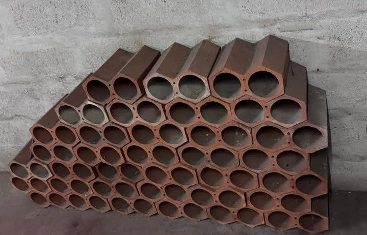 150 módulos duplos para garrafeira em barro