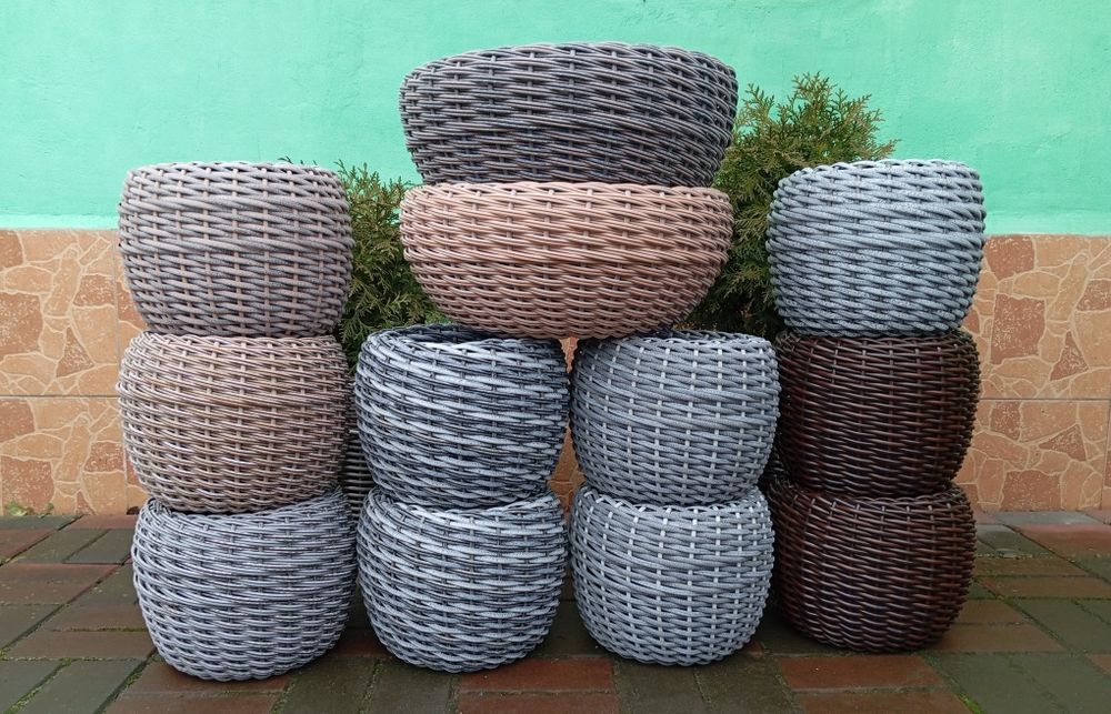 Кашпо з ротангу 12л