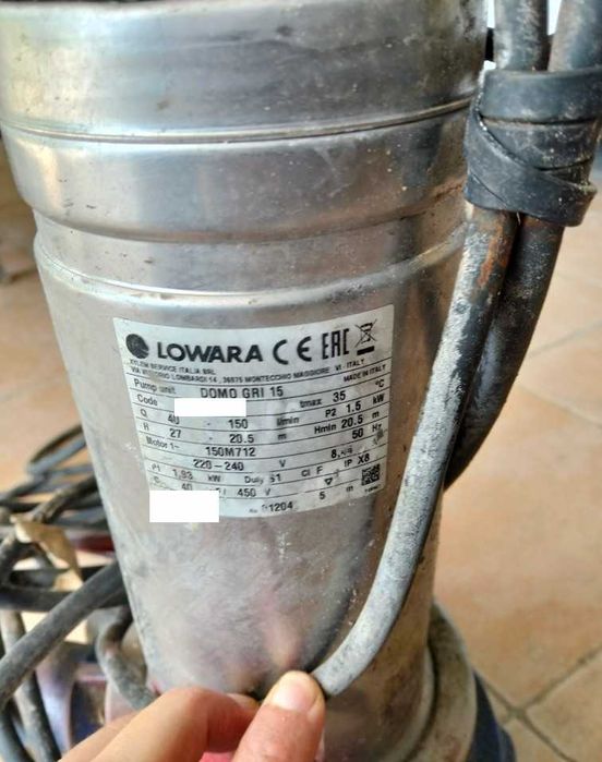 Bomba trituradora Lowara Domo GRI 15