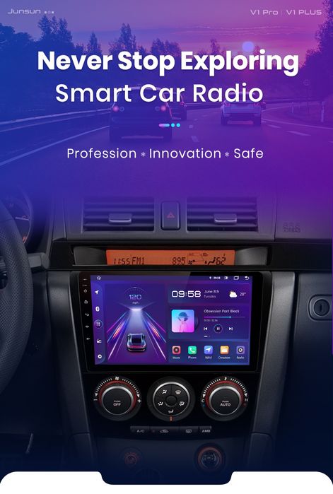 Rádio Mazda 3 2004 a 2009 Carplay Android GPS wifi Bluetooth 2/32GB