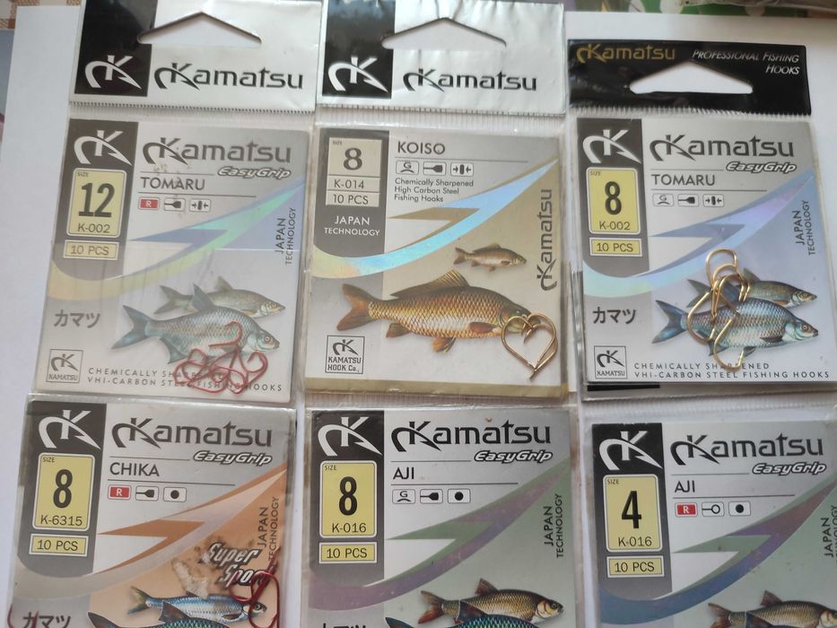 19 opakowań haczyki Mikado Kamatsu Owner