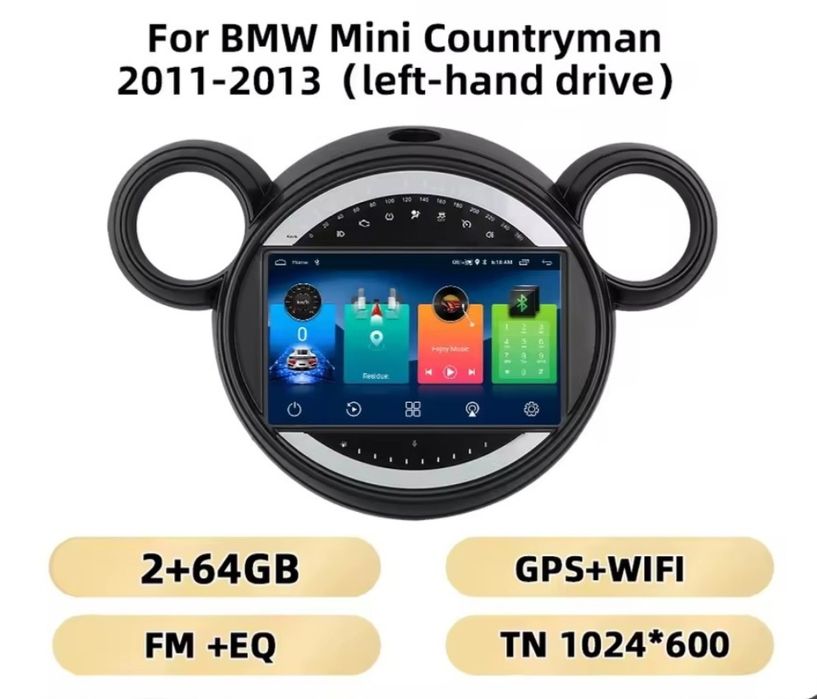 Radio Android Mini Countryman 2011 a 2013 NOVO