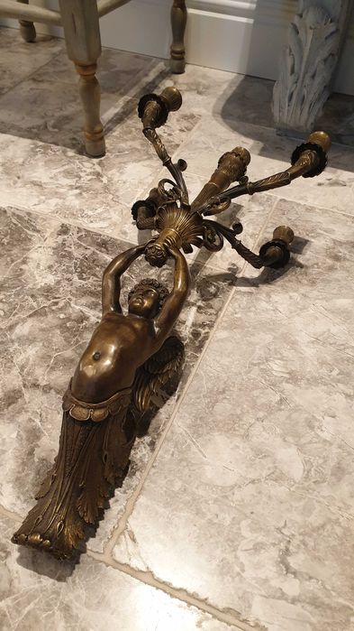 Gerydon świecznik mosiądz