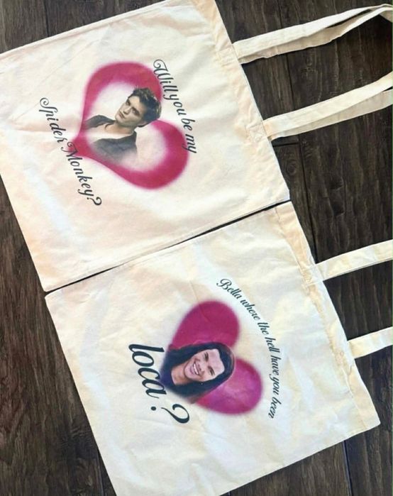 2 torby bawełniane tote bags cotton bawełna twilight zmierzch edward