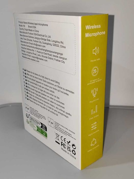 Zestaw Mikrofonów Mikrofon Bezprzewodowy Do Iphone Osa K6 Nowy