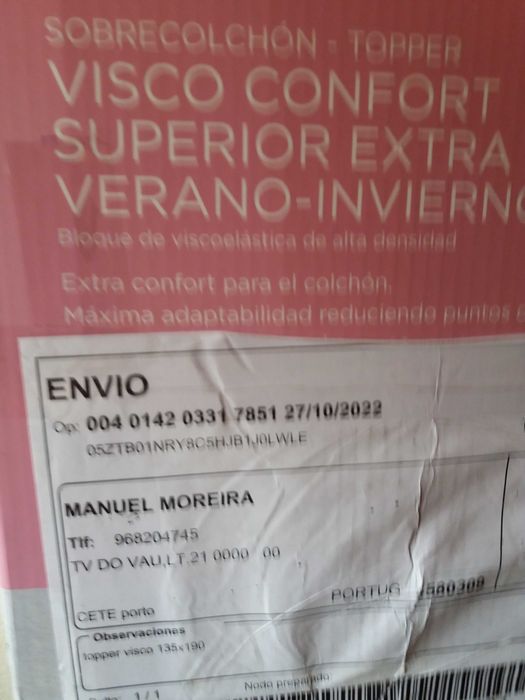 Sobrecolchão novo ainda com garantia