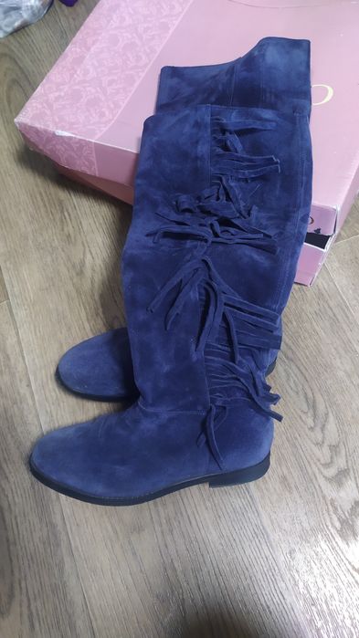 Сапоги натуральная замша