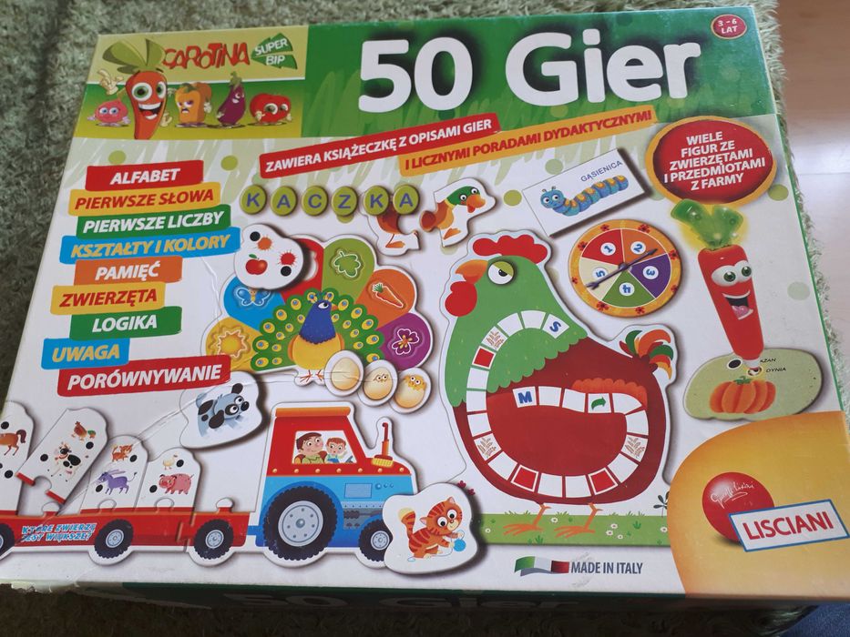 50 gier firmy Lisciani dla dzieci 3-6 lat