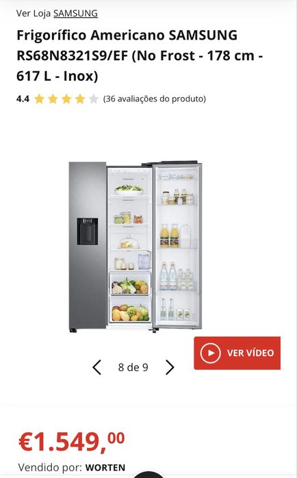 Frigorífico Americano SAMSUNG-No Frost