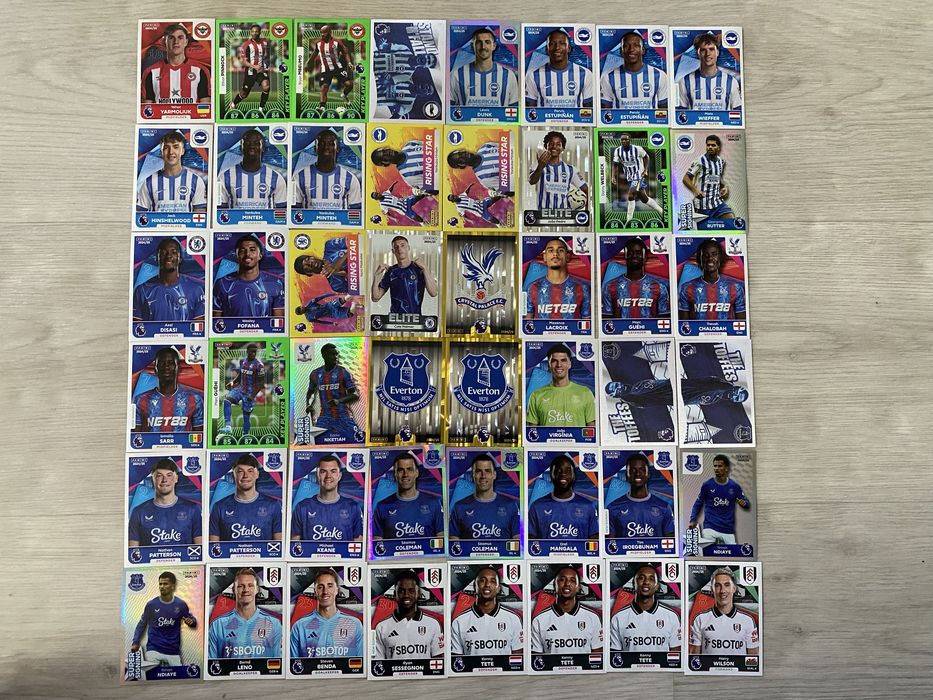 Стикеры наклейки стікери АПЛ 2025 Паніні Panini Premier League 2025