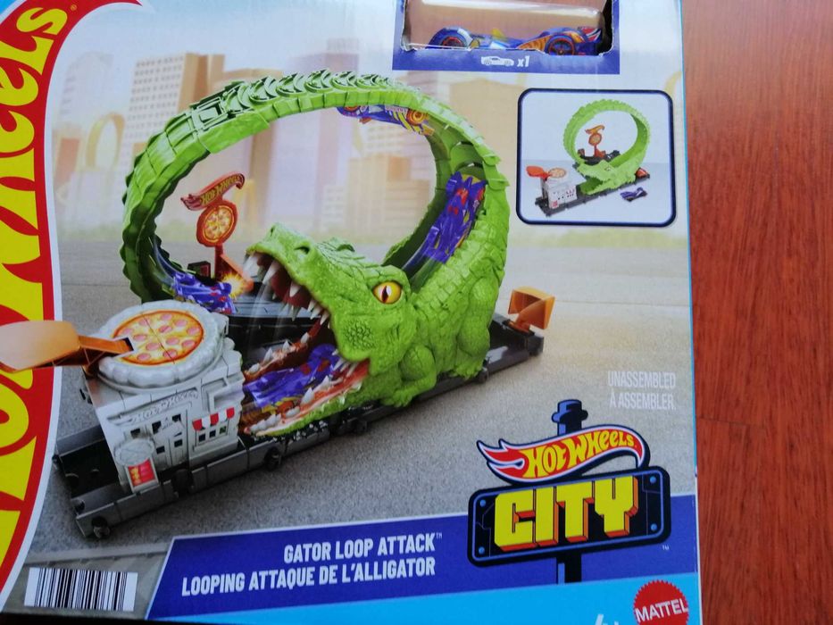 Pista Hot Wheels City ataque do crocodilo, Novo