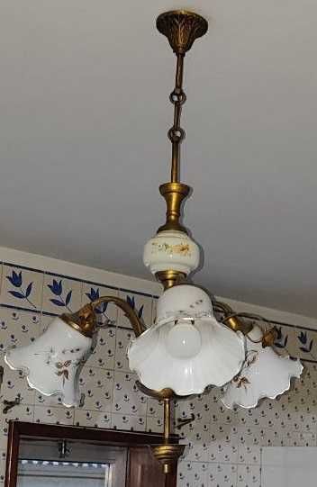 Candeeiro de teto interior 4 tulipas