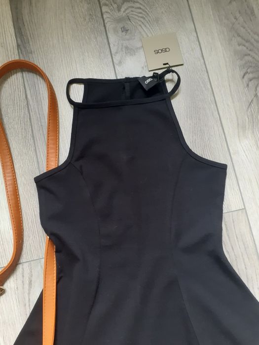 Asos Nowa czarna letnia sukienka 34 XS