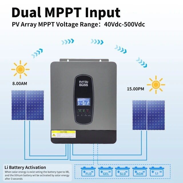 Гибридный инвертор (тихий)24v  3000W 6000W Datouboss