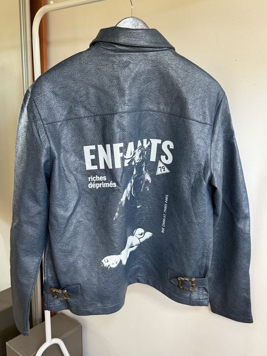 Enfants Riches Deprimes Blue Spanish Elegy Leather Jacket