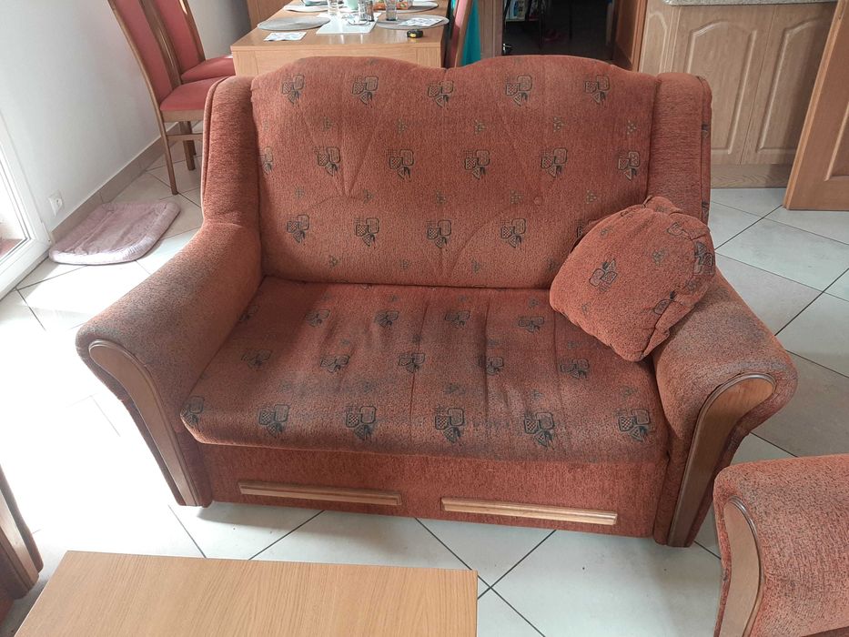 Komplet wypoczynkowy - Sofa 2-osobowa z funkcją spania + fotel