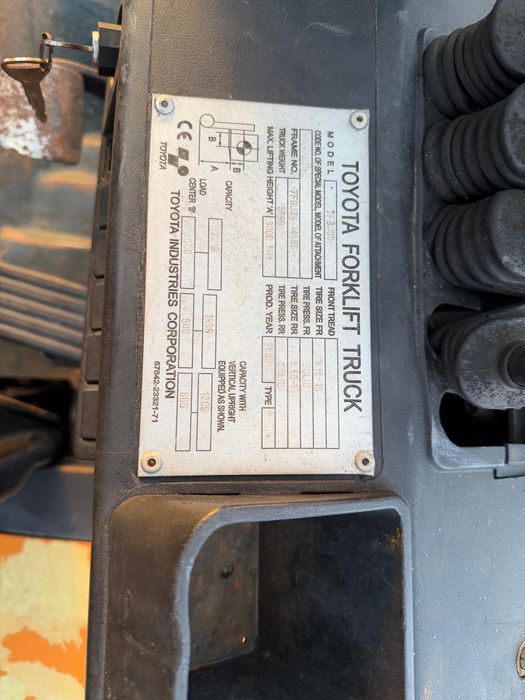 Wózek widłowy Toyota 7FGJ30 LPG