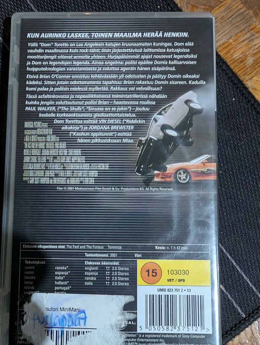 psp umd fast nad furious