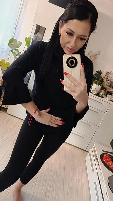 Golf rękaw 3/4 czarny Reserved