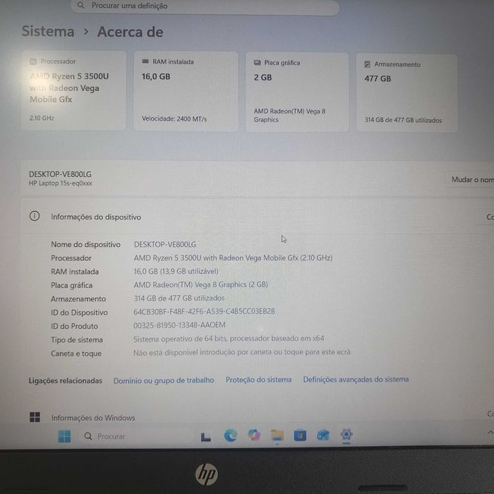 Computador portátil HP i5