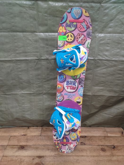 Nr 71 Deska dziecięca snowboardowa Burton Chicklet 100 cm + wiązania