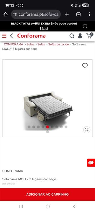 Sofá com cama italiana