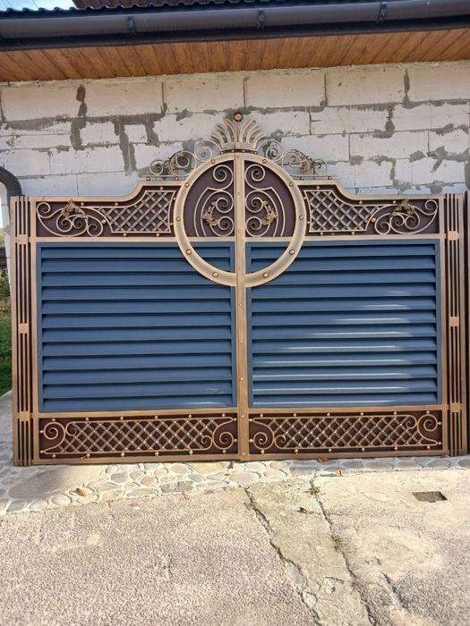 Ковані ворота з хвірткою | Нові | Готові | По собівартості