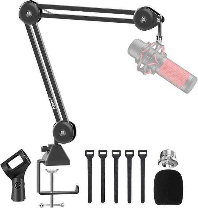 Wysięgnik ramię mikrofonu Aveek, regulowany, nożycowy, obrotowy