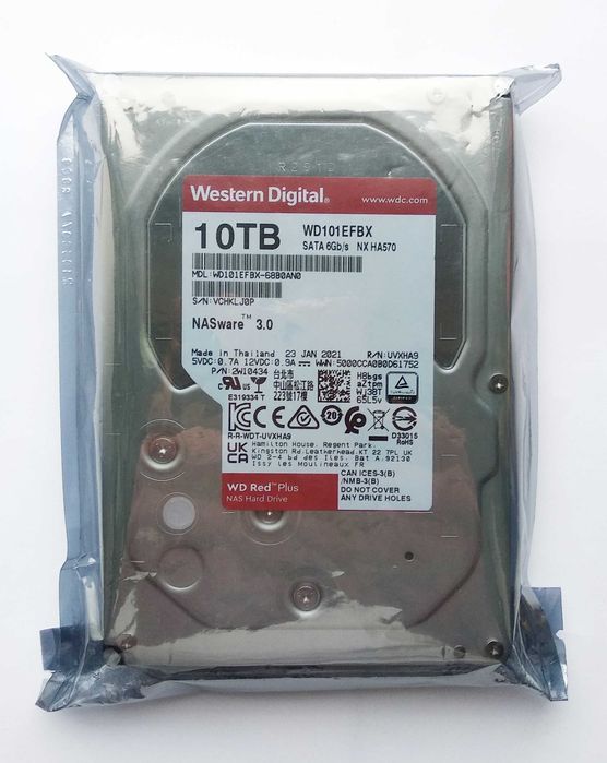 WD Red 10TB EFBX SATA3 (Нoвый, в упаковке)