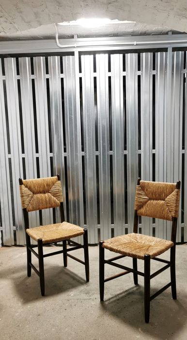 Krzesła insp.Bauche nr 19, proj. Charlotte Perriand, Francja 60'