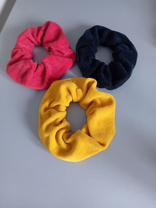 Welurowa Aksamitna gumka owijka do włosów duża scrunchie