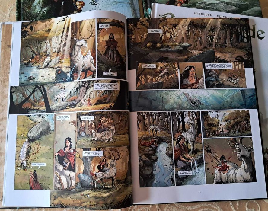 Livros BD - Jarry, Peru e outros & vários desenhadores - BROCÉLIANDE, FÔRET DU PETIT PEUBLE (edição em francês) - Completa 7 volumes, como novos
