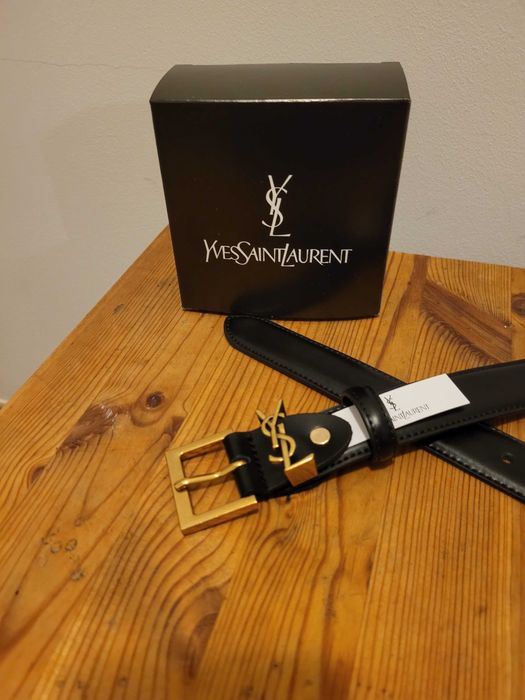 Czarny skórzany damski pasek 105 cm