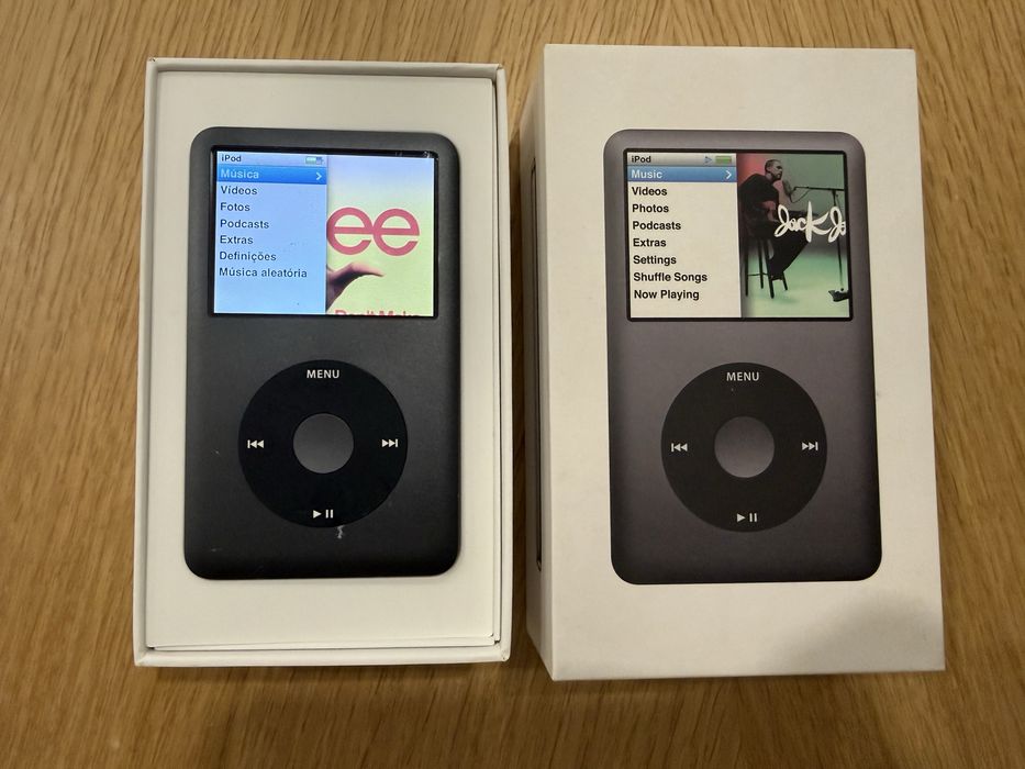 Apple iPod Classic 120GB preto A1238 com caixa e cabo original